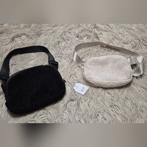 Stylish Black and Cream Women's Fanny Packs